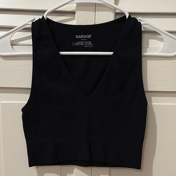 Garage Tops - Garage Women's Black Ribbed Tank Top
